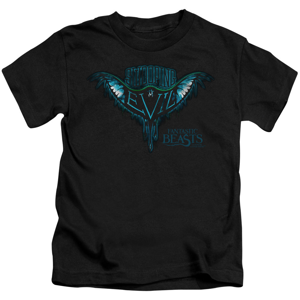 Fantastic Beasts Swooping Evil Juvenile Kids Youth T Shirt Black Officially Licensed
