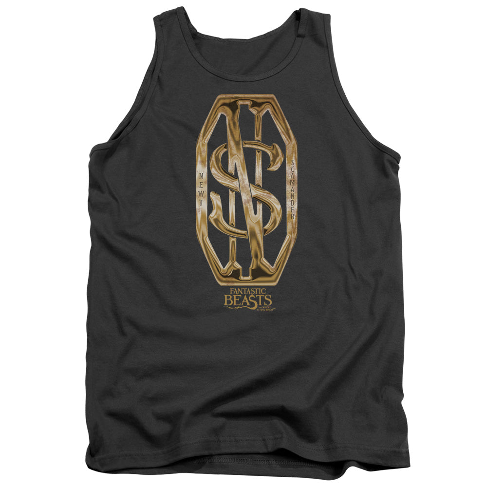 Fantastic Beasts Scamander Monogram Mens Tank Top Shirt Charcoal Officially Licensed