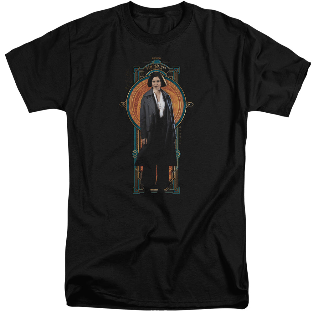 Fantastic Beasts Porpentina Goldstein Mens Tall T Shirt Black Officially Licensed