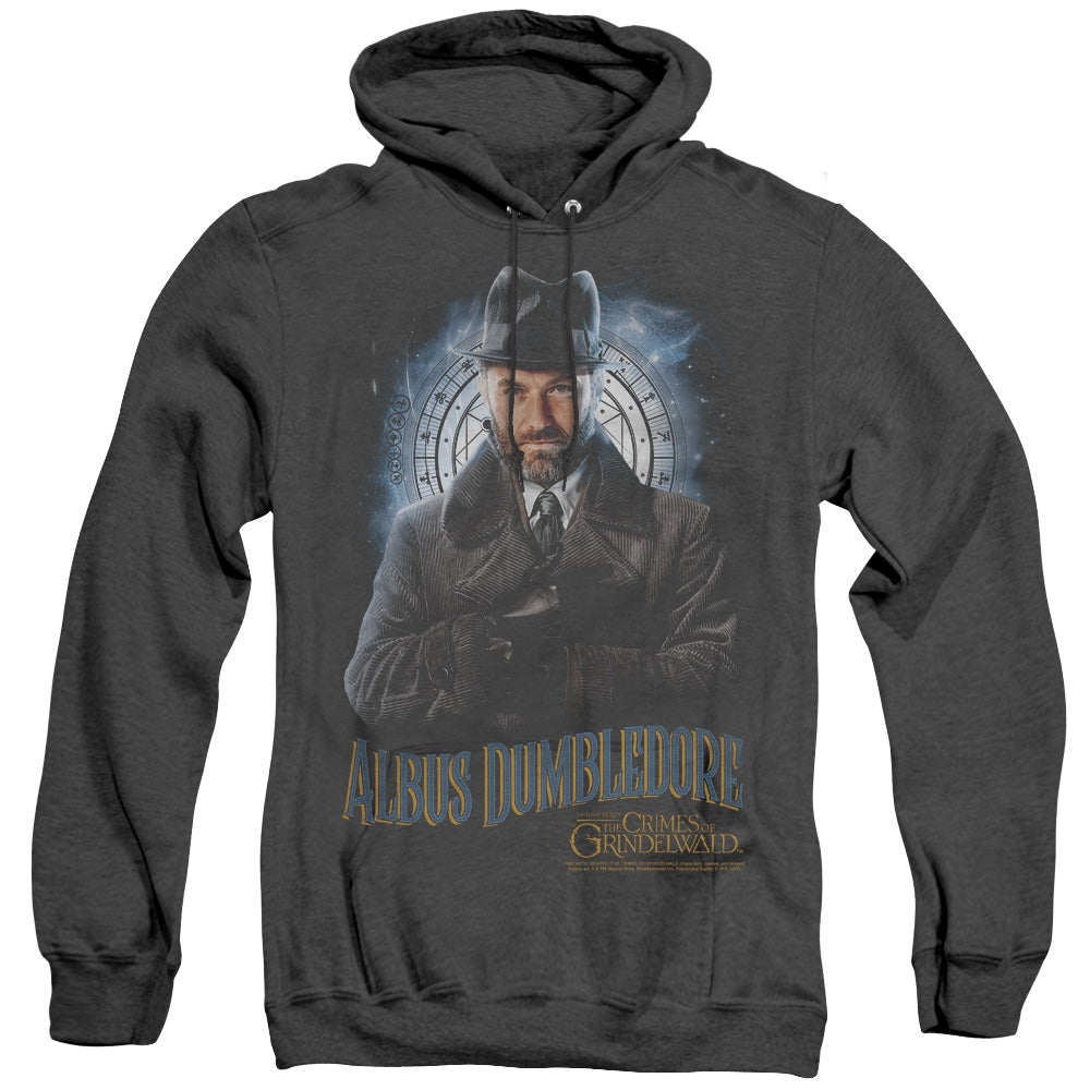 Fantastic Beasts 2 Dumbledore Heather Mens Hoodie Black Officially Licensed