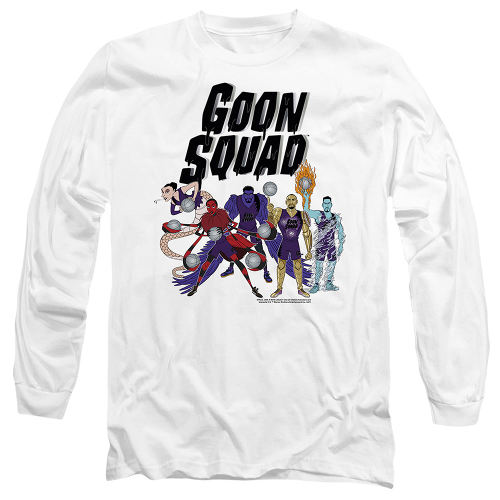Space Jam 2 Goon Squad Group Mens Long Sleeve Shirt White Officially Licensed