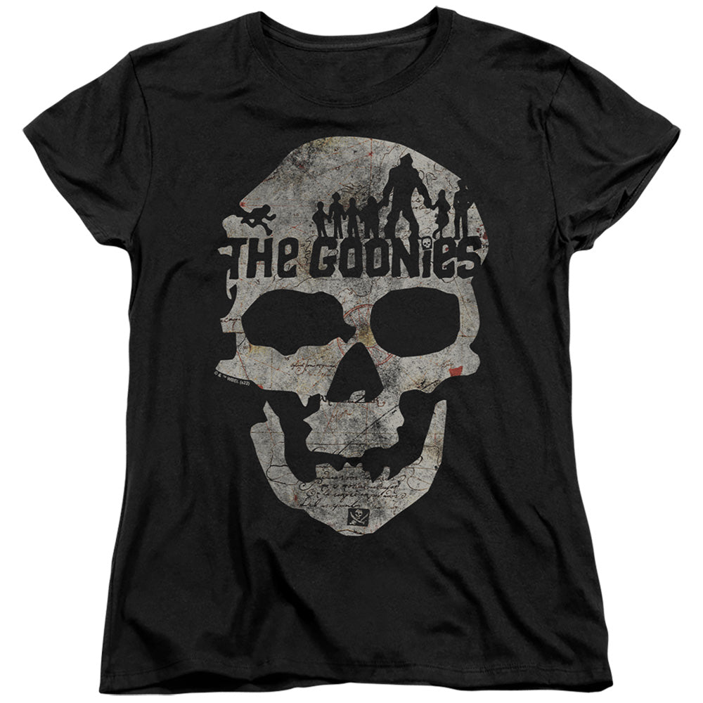 The Goonies Skull 1 Womens T Shirt Black Officially Licensed