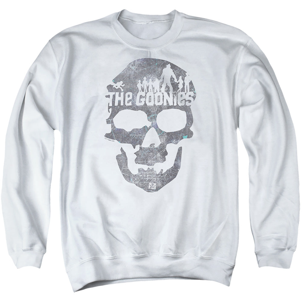 The Goonies Skull 2 Mens Crewneck Sweatshirt White Officially Licensed