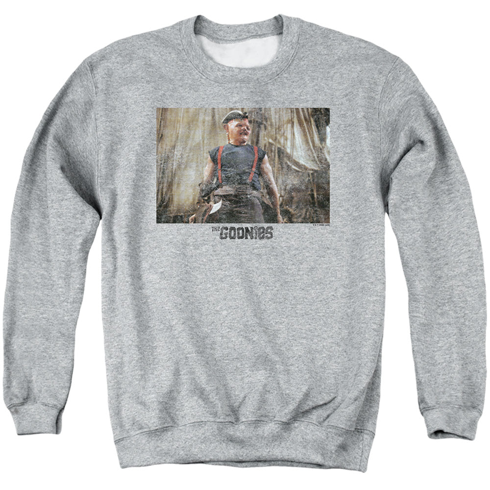 The Goonies Sloth 1 Mens Crewneck Sweatshirt Athletic Heather Officially Licensed