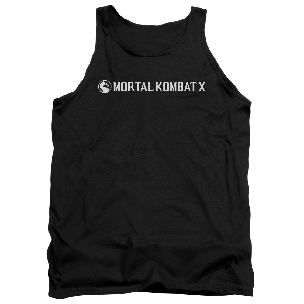 Mortal Kombat X Horizontal Logo Mens Tank Top Shirt Black Officially Licensed