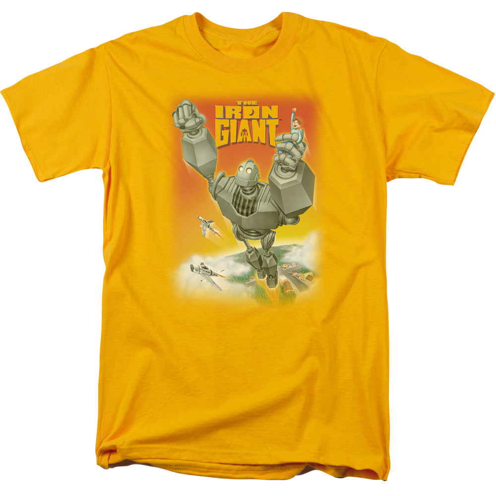 Iron Giant Fly Away Mens T Shirt Gold Officially Licensed