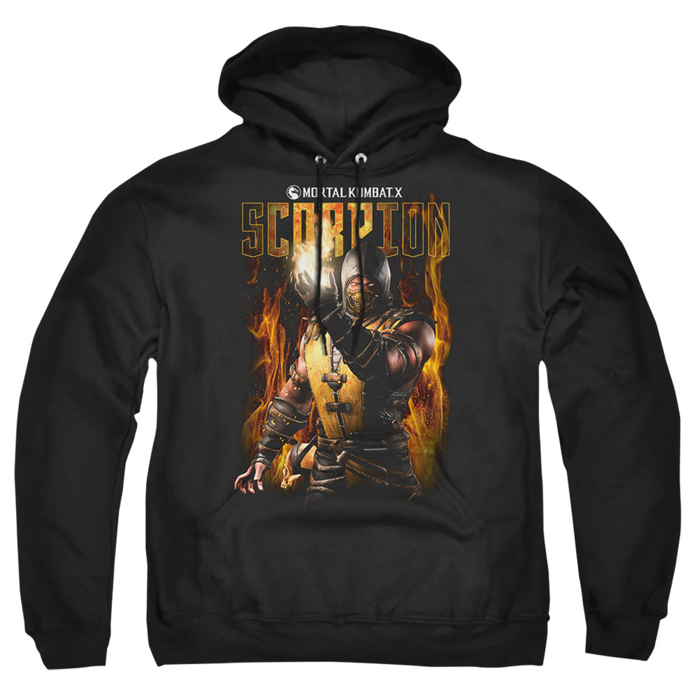 Mortal Kombat Scorpion Mens Hoodie Black Officially Licensed
