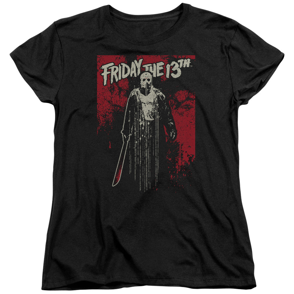 Friday The 13th Drip Womens T Shirt Black Officially Licensed