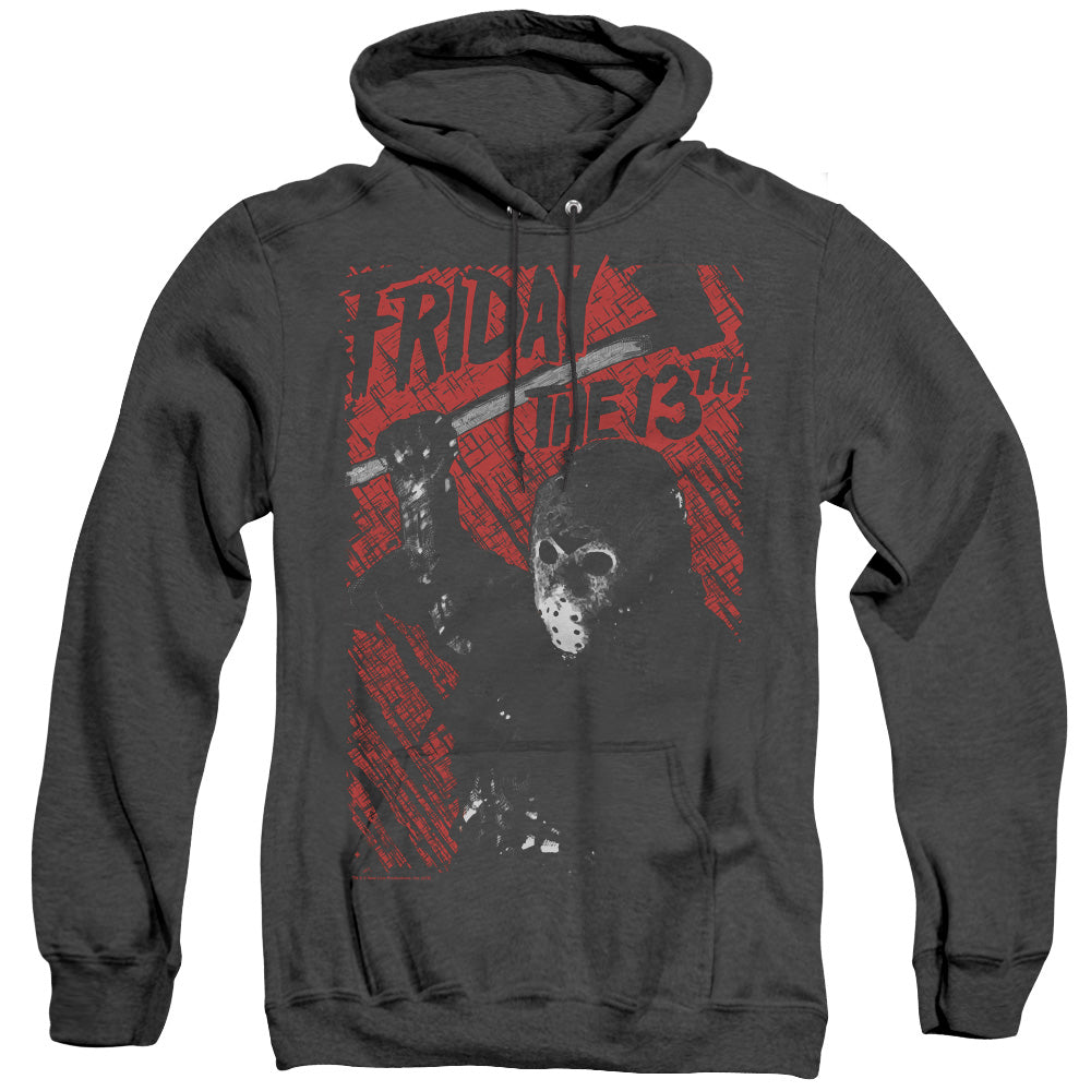 Friday The 13Th Jason Lives Heather Mens Hoodie Black Officially Licensed