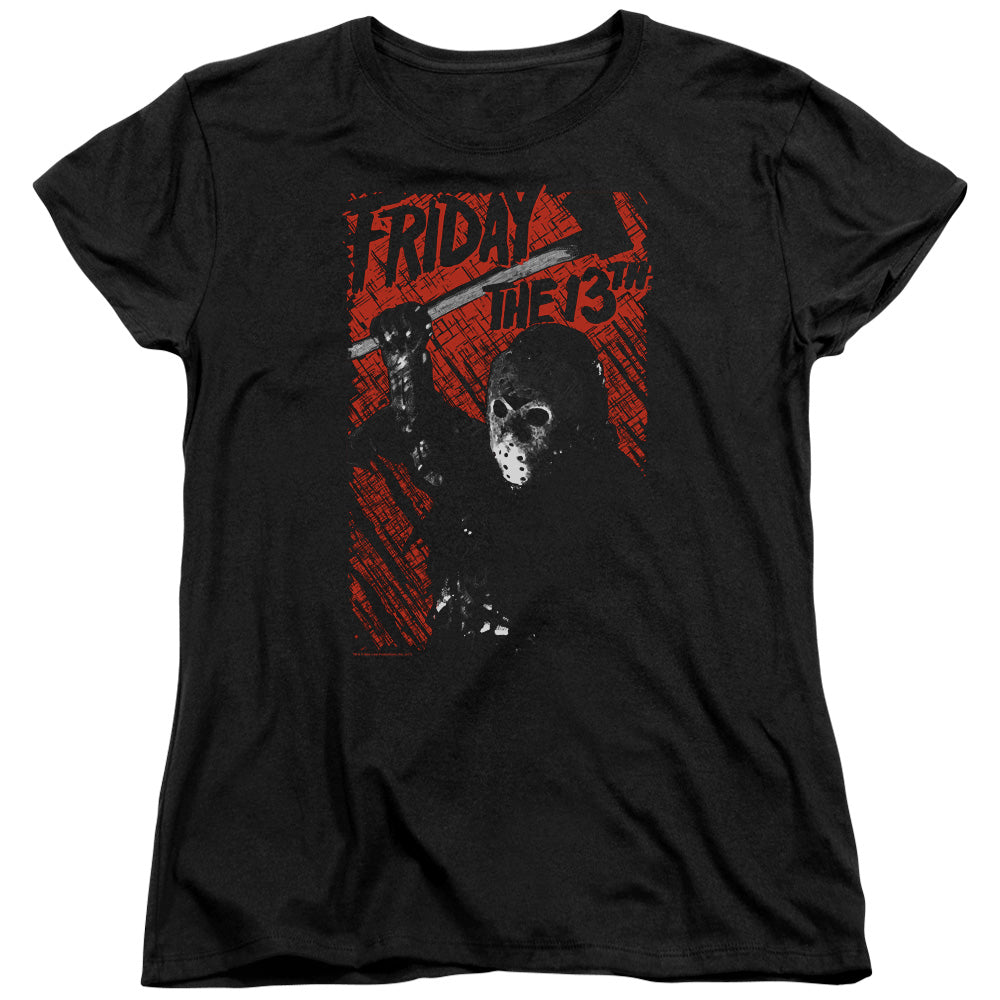 Friday The 13th Jason Lives Womens T Shirt Black Officially Licensed