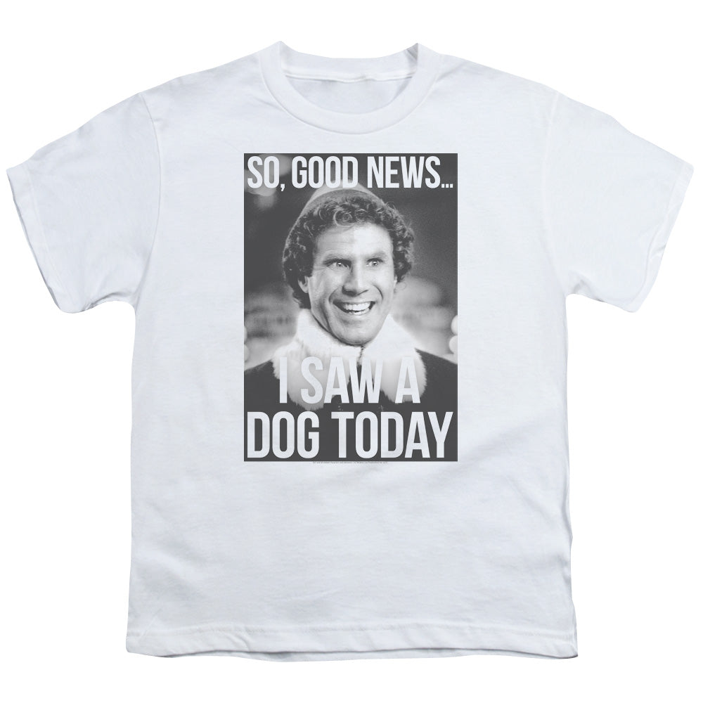 Elf Must Love Dogs Kids Youth T Shirt White Officially Licensed