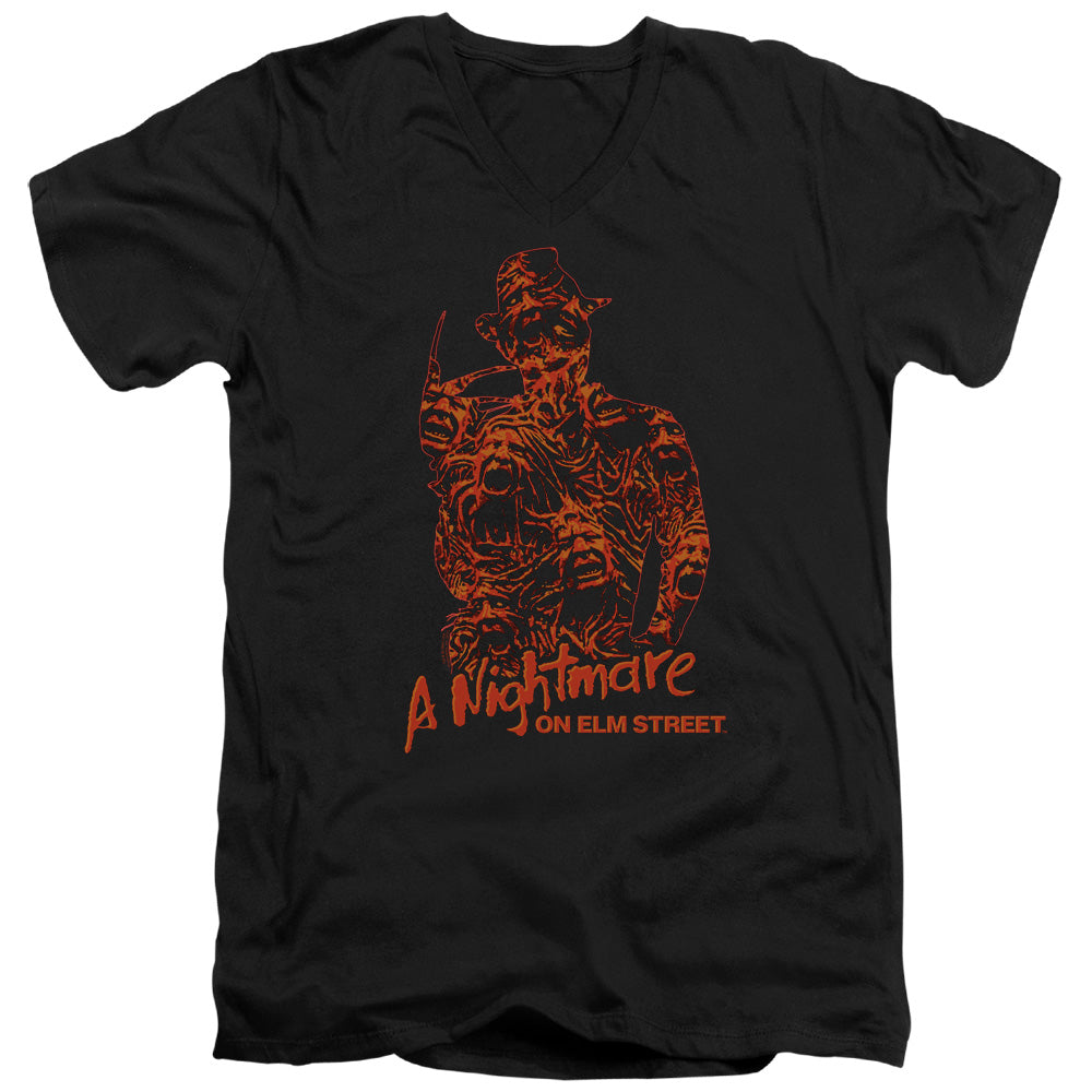 Nightmare On Elm Street Chest Of Souls Mens Slim Fit V-Neck T Shirt Black Officially Licensed