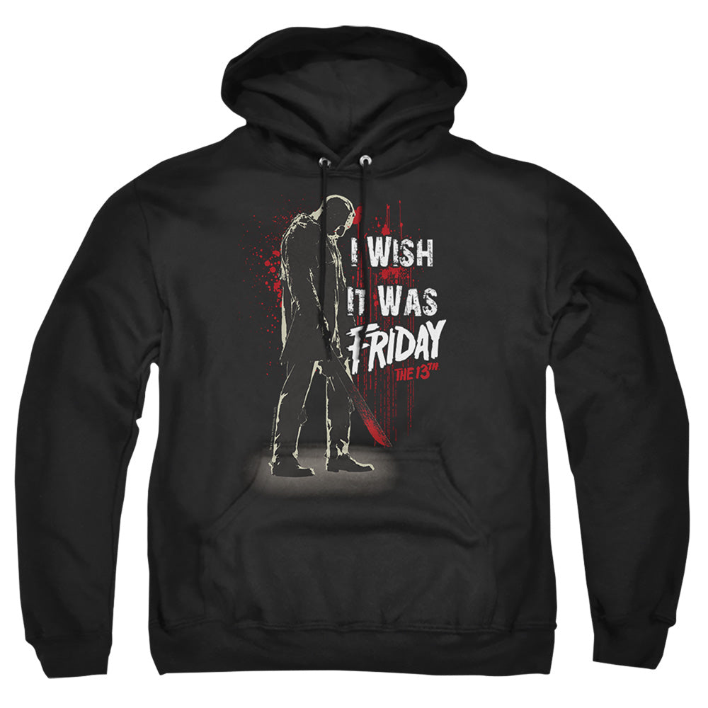 Friday The 13Th I Wish It Was Friday Mens Hoodie Black Officially Licensed
