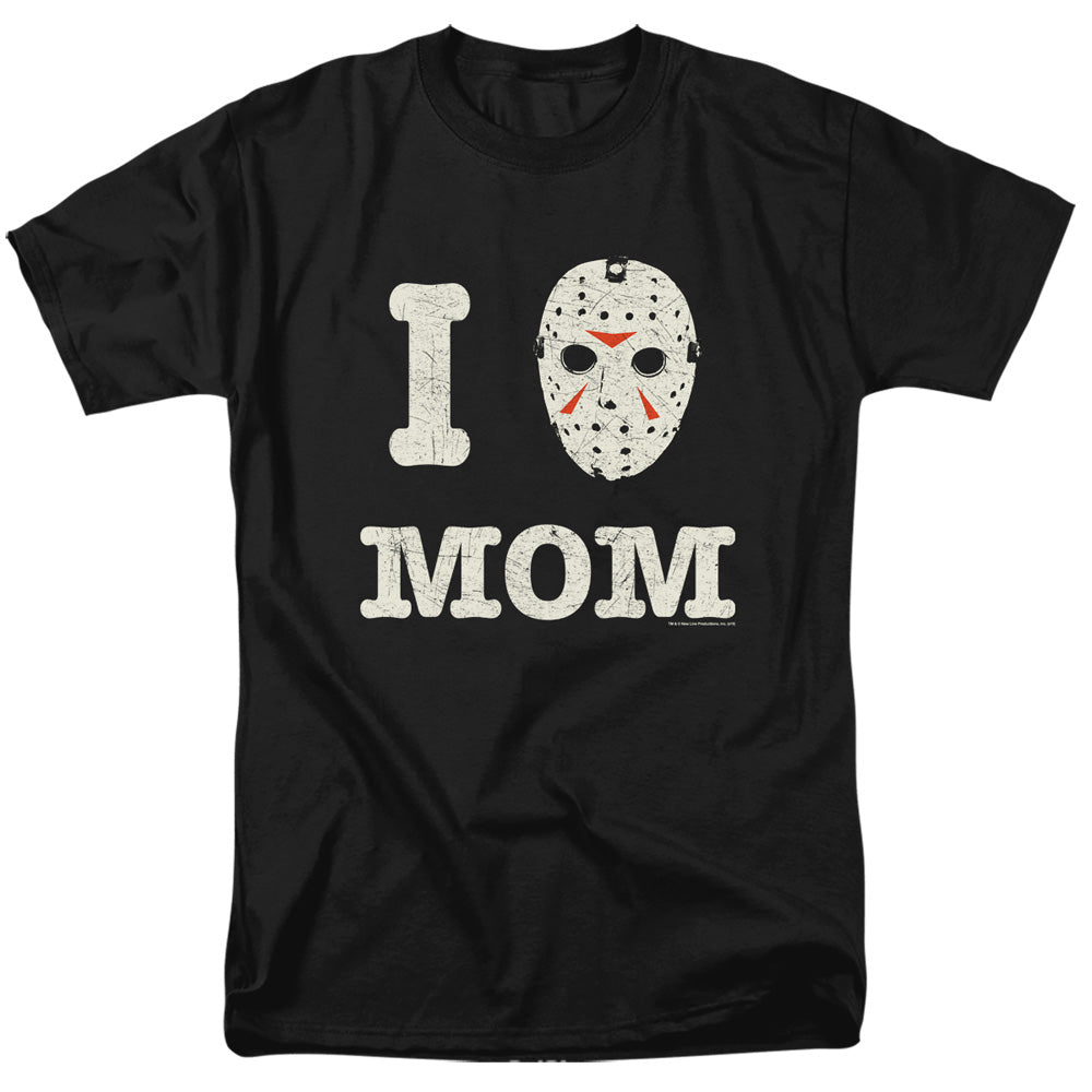 Friday The 13Th Mommas Boy Mens T Shirt Black Officially Licensed