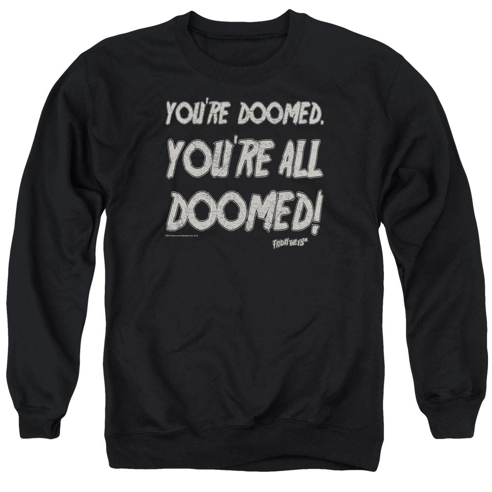 Friday The 13Th Doomed Mens Crewneck Sweatshirt Black