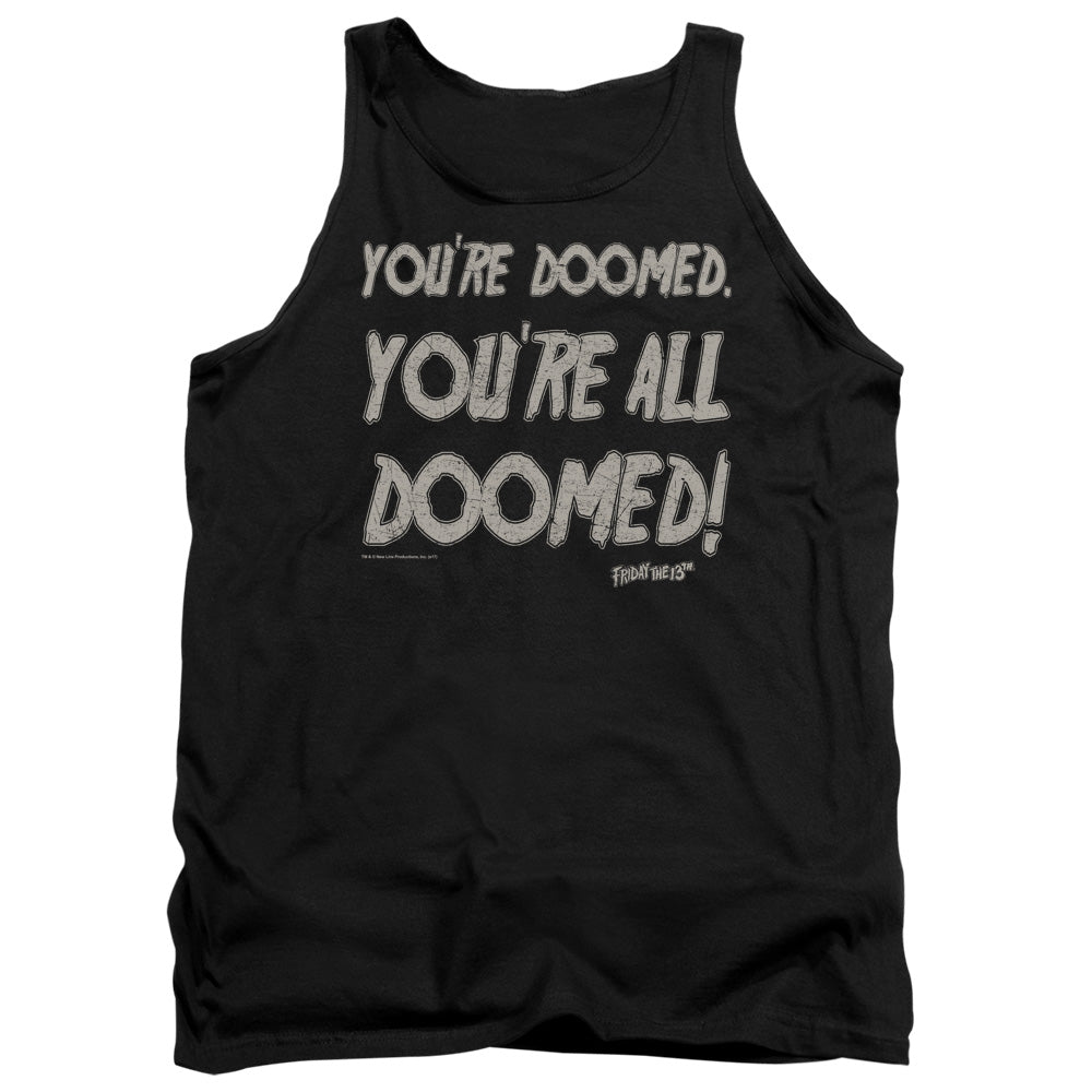 Friday The 13Th Doomed Mens Tank Top Shirt Black Officially Licensed