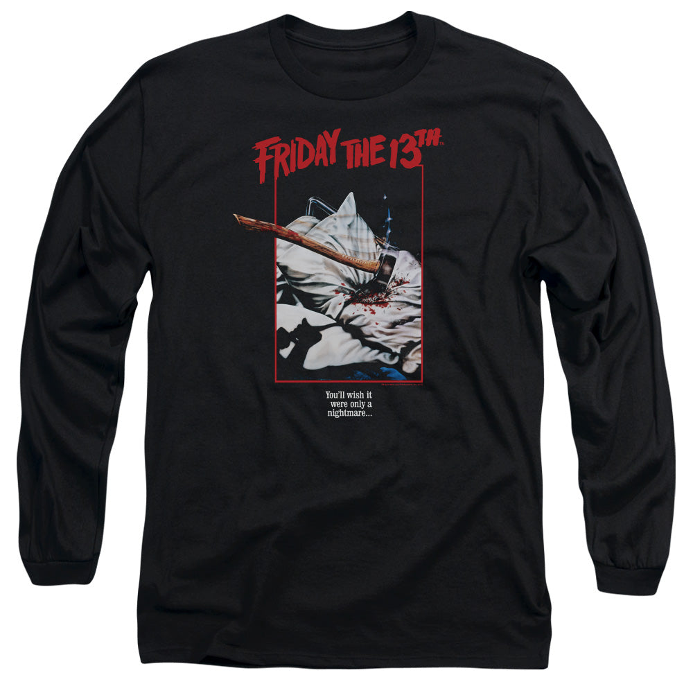 Friday The 13Th Axe Poster Mens Long Sleeve Shirt Black Officially Licensed Officially Licensed