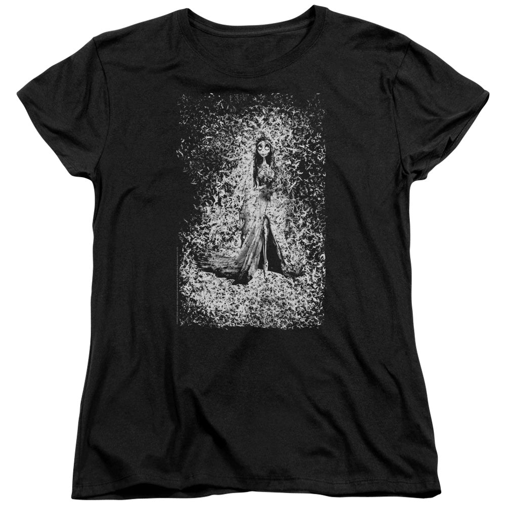 Corpse Bride Bird Dissolve Womens T Shirt Black Officially Licensed
