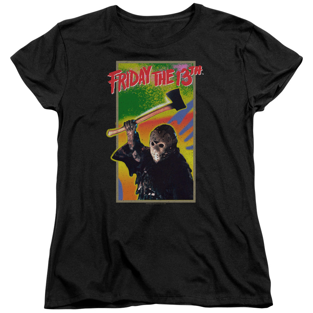 Friday The 13th Retro Game Womens T Shirt Black Officially Licensed