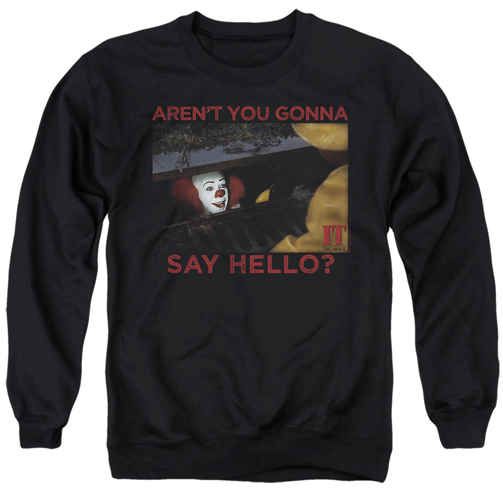 It 1990 Hello Mens Crewneck Sweatshirt Black Officially Licensed