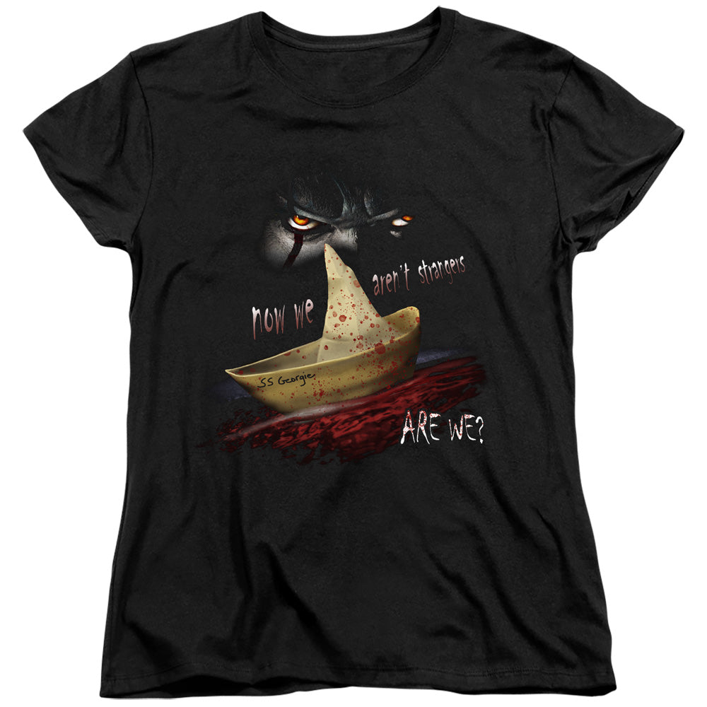 IT Now We Arent Strangers Womens T Shirt Black Officially Licensed