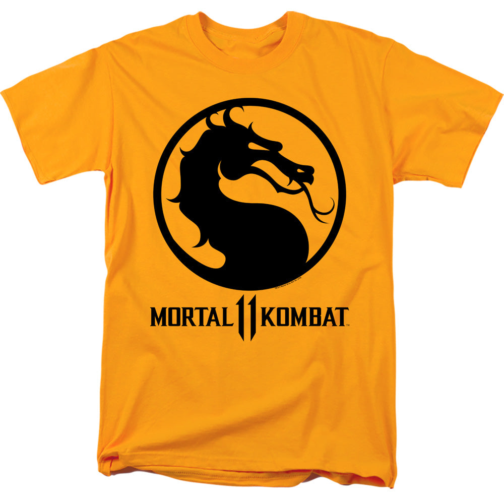 Mortal Kombat Xi Dragon Logo Mens T Shirt Gold Officially Licensed