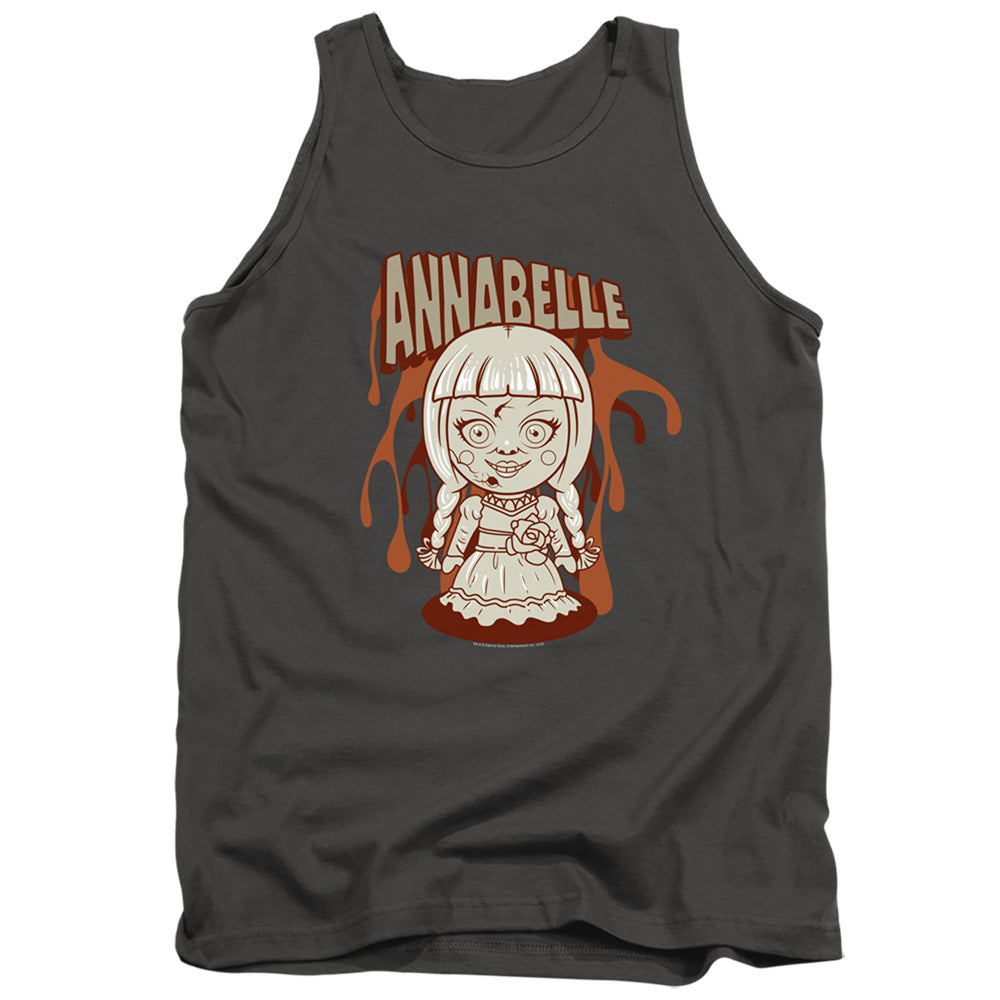 Annabelle Annabelle Illustration Mens Tank Top Shirt Charcoal Officially Licensed