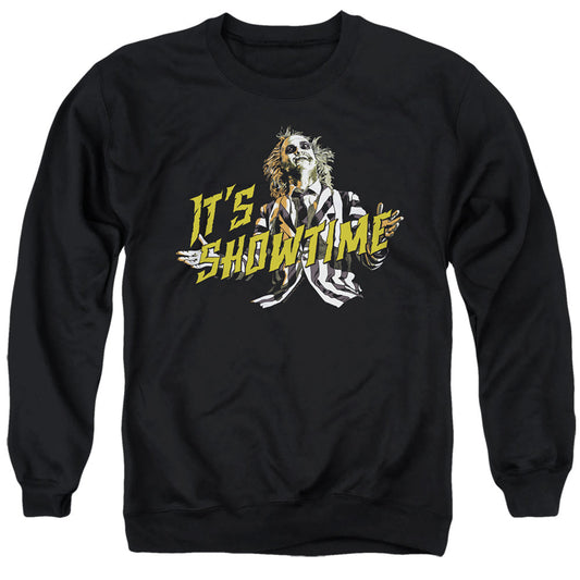 Beetlejuice Showtime Mens Crewneck Sweatshirt Black Officially Licensed