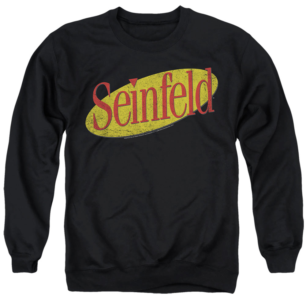 Seinfeld Seinfeld Logo Mens Crewneck Sweatshirt Black Officially Licensed