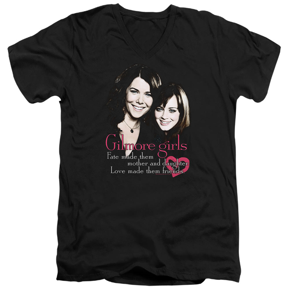 Gilmore Girls Title - S S Adult V-Neck - Black - Lg Officially Licensed