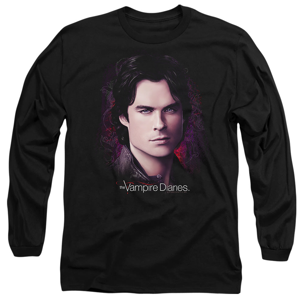 Vampire Diaries Compelling Mens Long Sleeve Shirt Black Officially Licensed