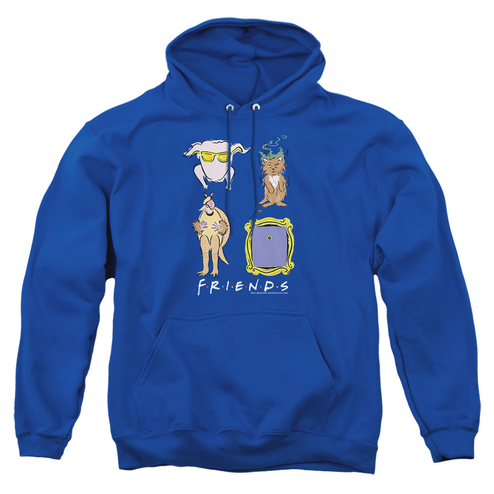 Friends Sybmols Mens Hoodie Royal Officially Licensed