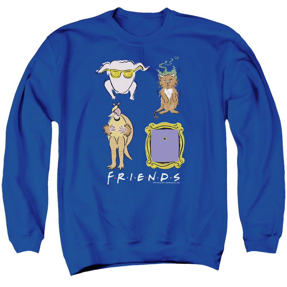 Friends Sybmols Mens Crewneck Sweatshirt Royal