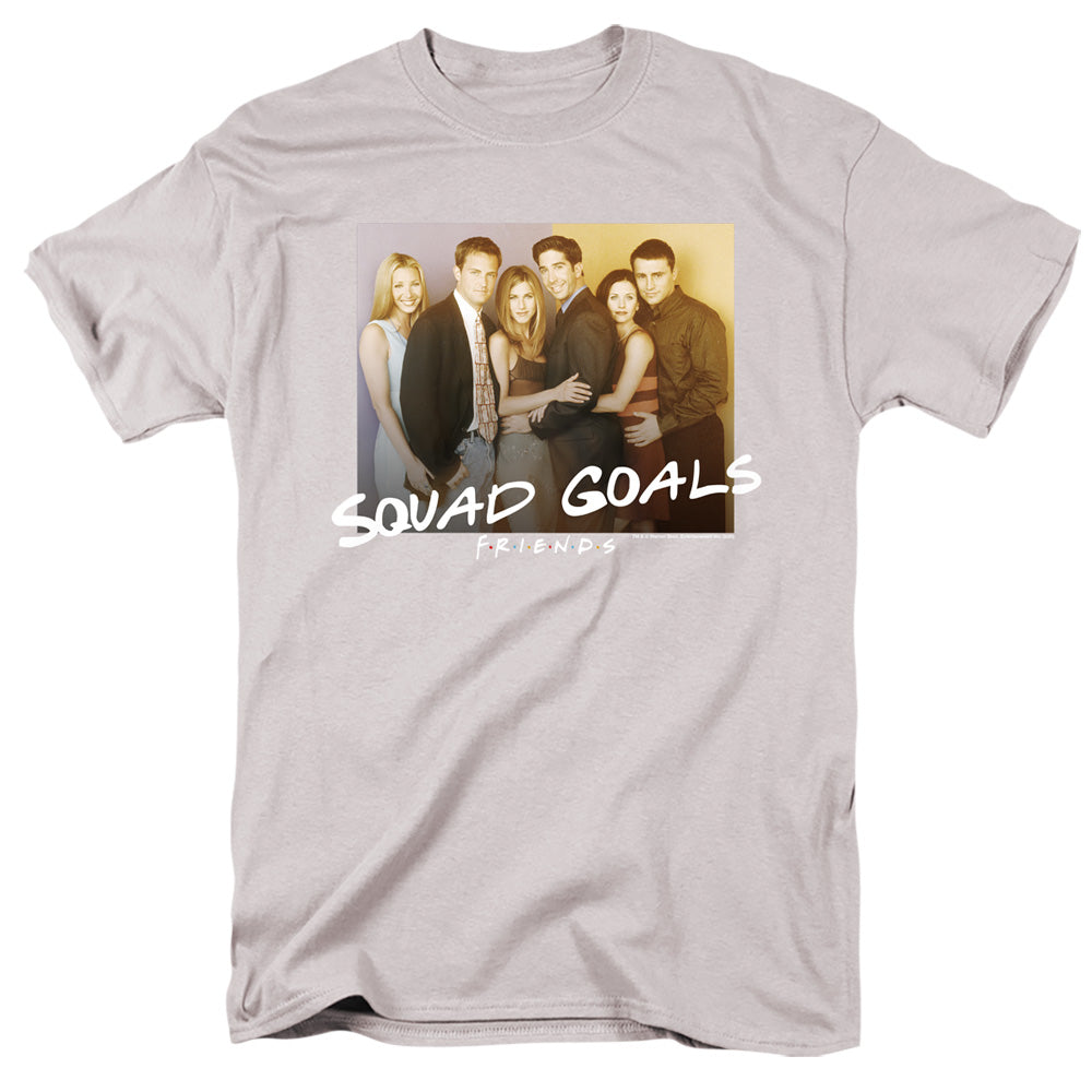 Friends Squad Goals Mens T Shirt Silver Officially Licensed
