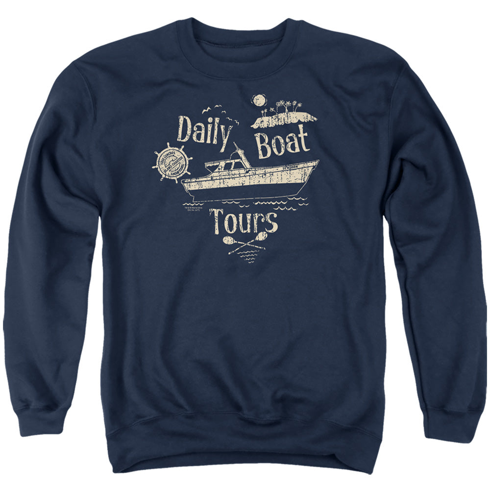 Gilligans Island Ss Minnow Mens Crewneck Sweatshirt Navy Officially Licensed