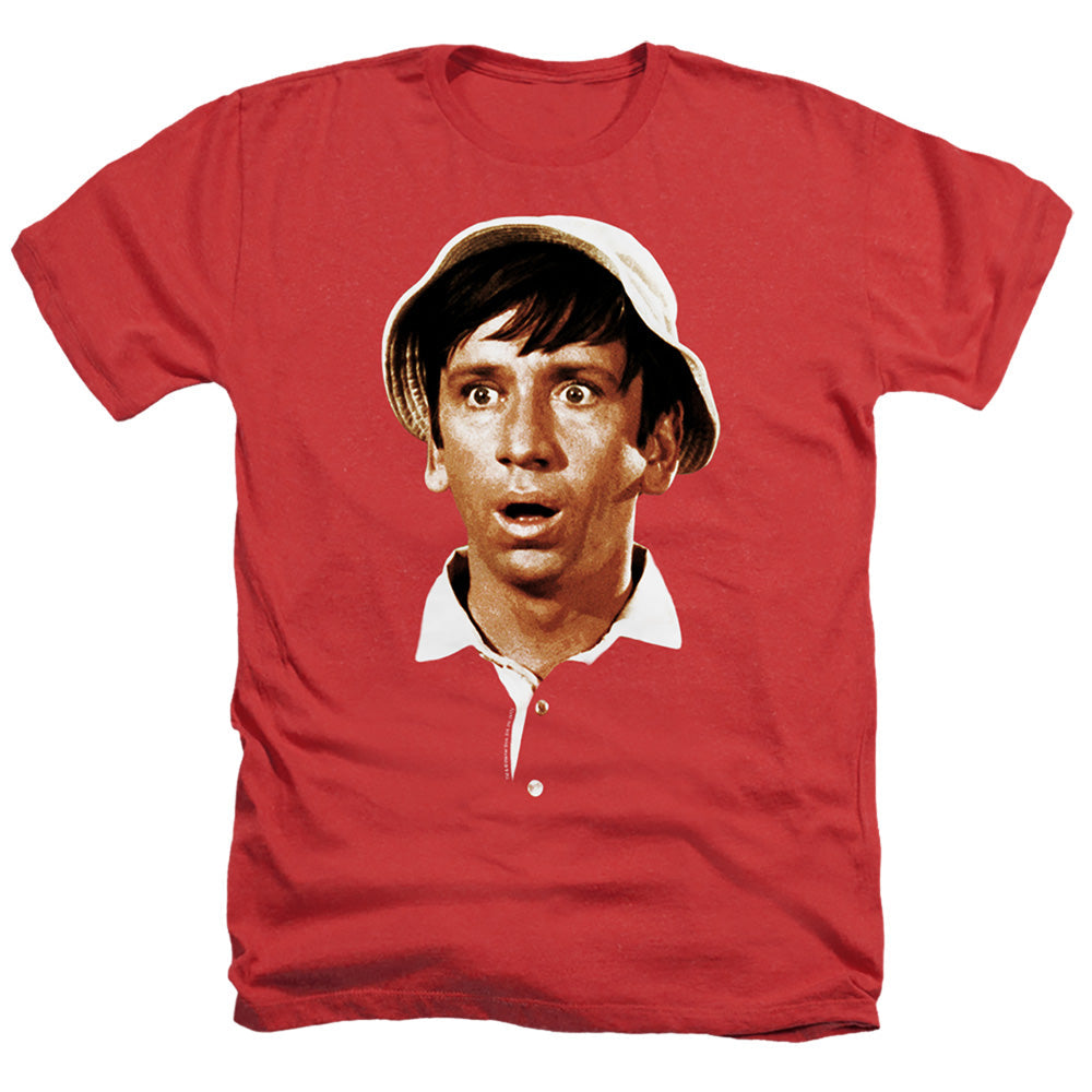 Gilligans Island Gilligans Head Heather Mens T Shirt Red Officially Licensed