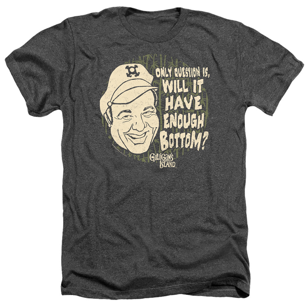 Gilligans Island Enough Bottom Heather Mens T Shirt Charcoal Officially Licensed