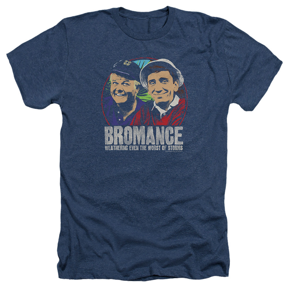 Gilligans Island Stormy Bromance Heather Mens T Shirt Navy Officially Licensed