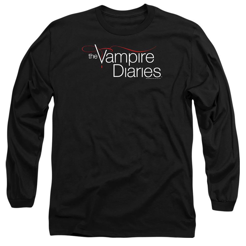 Vampire Diaries Tvd Logo Mens Long Sleeve Shirt Black Officially Licensed