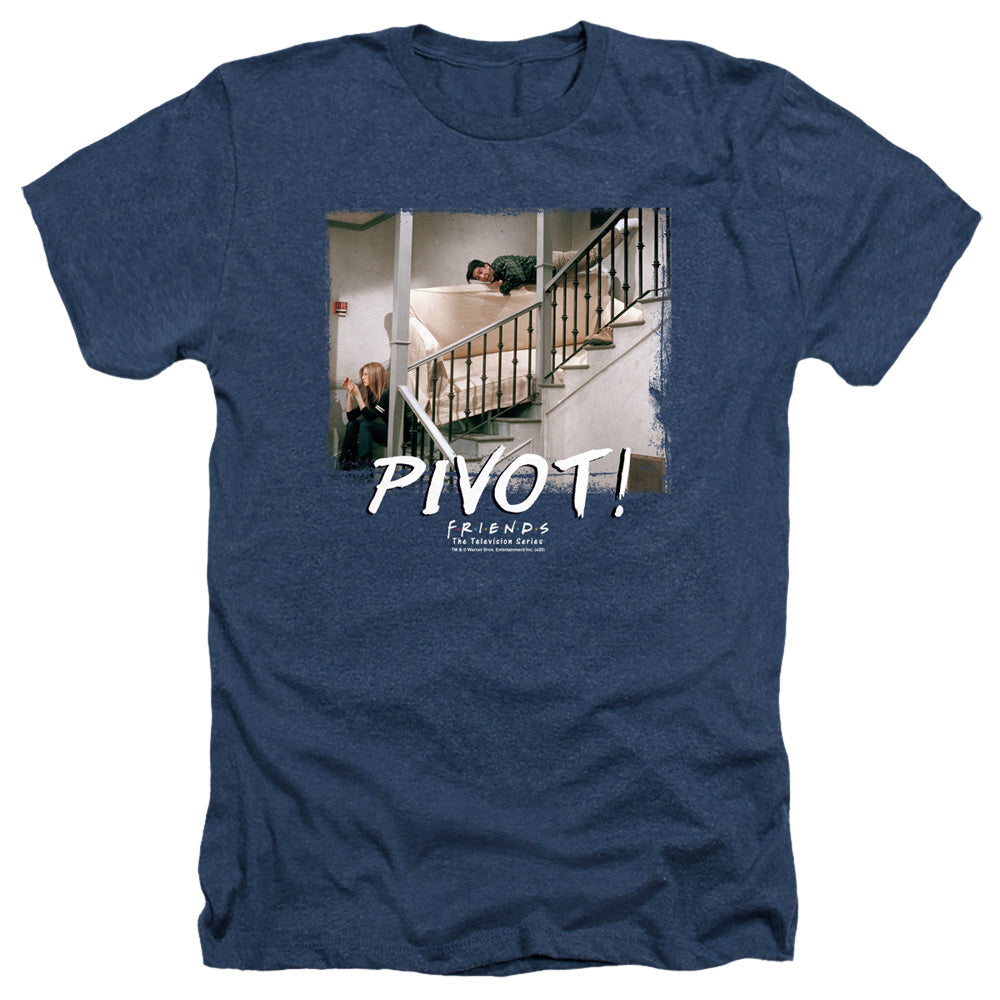 Friends Pivot Heather Mens T Shirt Navy