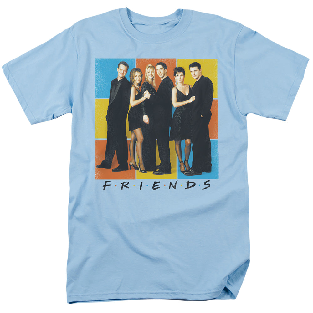 Friends Color Block Of Friends Mens T Shirt Light Blue Officially Licensed