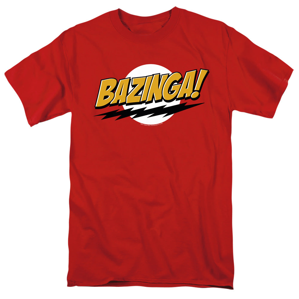 Big Bang Theory Bazinga Mens T Shirt Red Officially Licensed