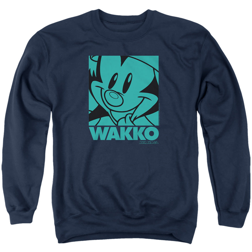 Animaniacs Pop Wakko Mens Crewneck Sweatshirt Navy Officially Licensed