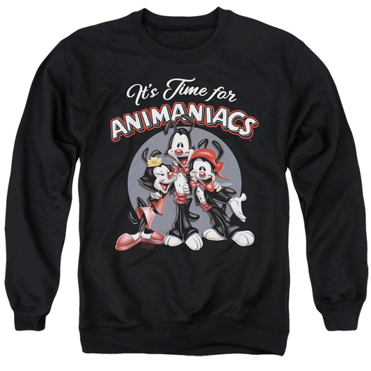 Animaniacs Its Time For Mens Crewneck Sweatshirt Black Officially Licensed