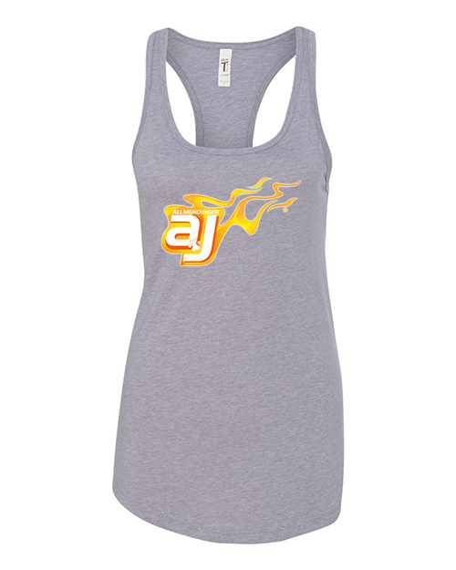 AJ Allmendinger - Women's Tank Orange Flame Logo