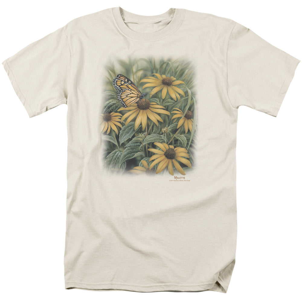 Wildlife Monarch Butterfly Mens T Shirt Cream Officially Licensed
