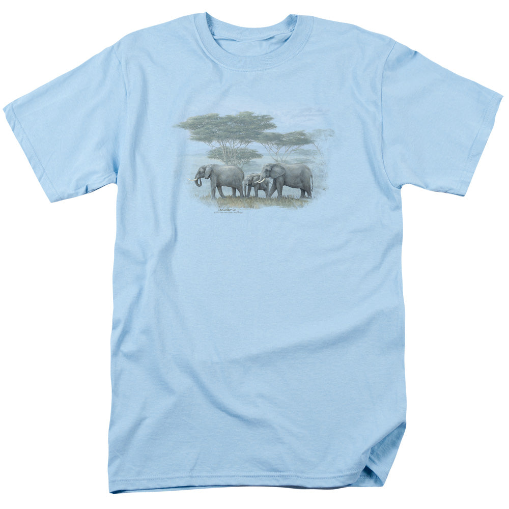 Wildlife Heart Of Africa Mens T Shirt Light Blue Officially Licensed