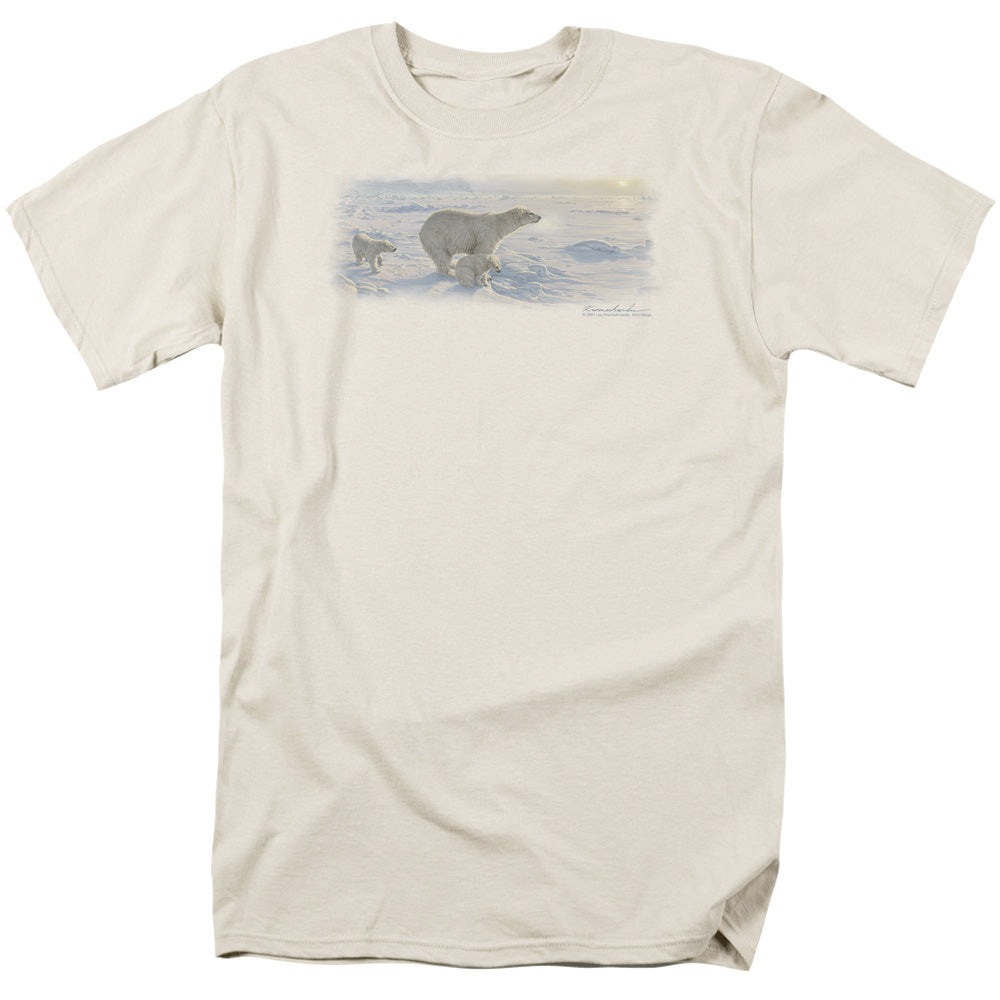 Wildlife On The Edge Mens T Shirt Cream Officially Licensed
