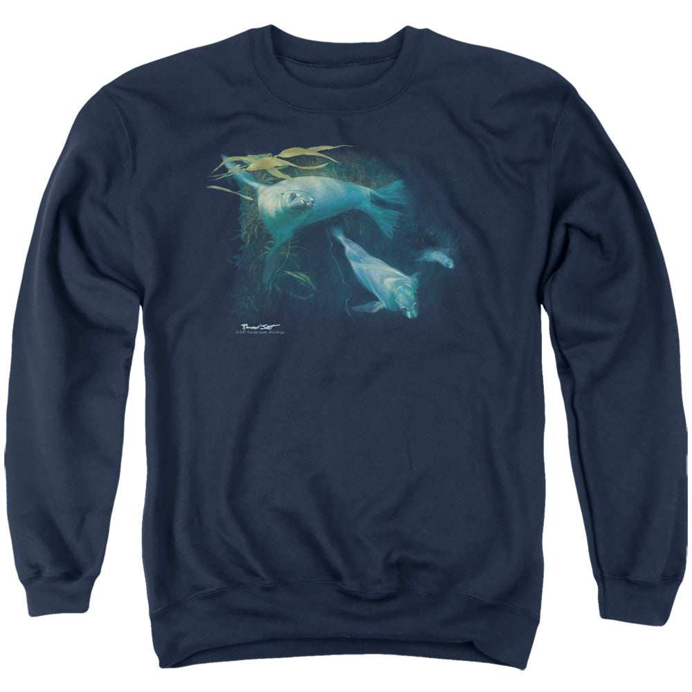 Wildlife Kelp Patrol Mens Crewneck Sweatshirt Navy