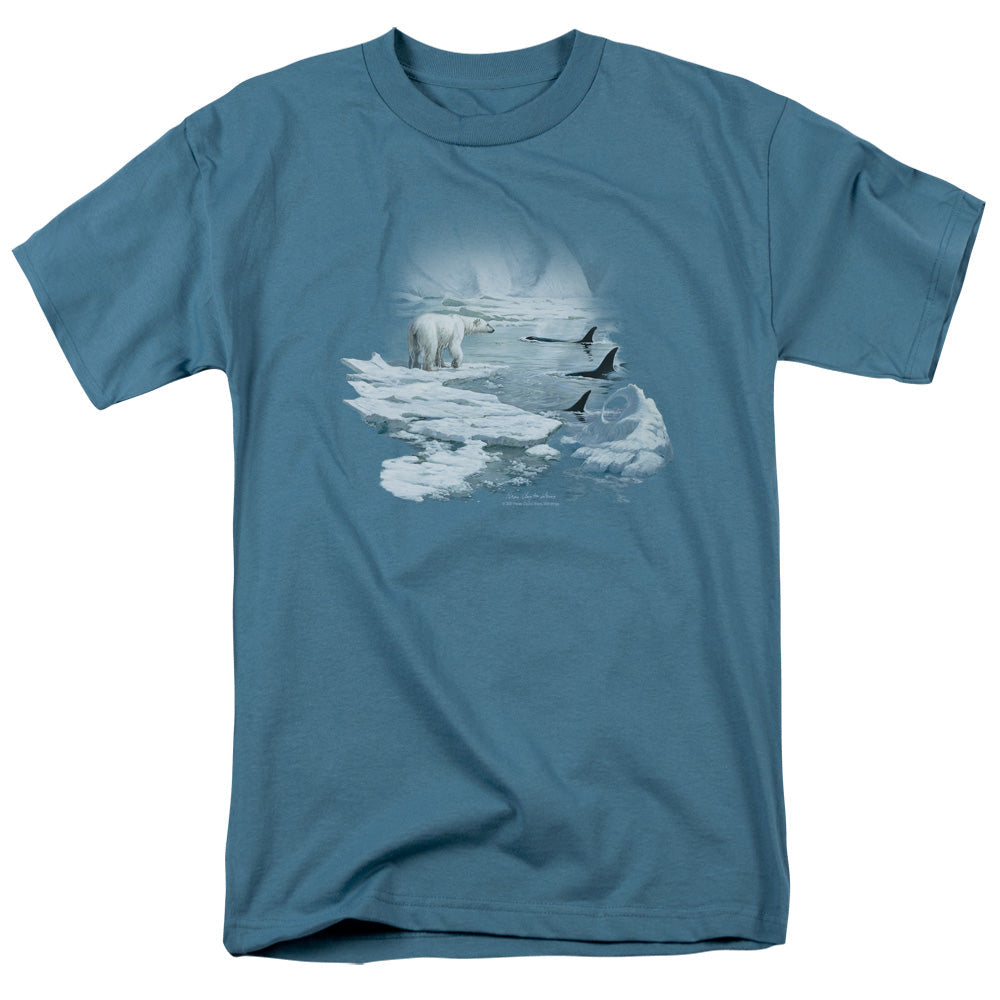 Wildlife Glaciers Egdge Mens T Shirt Slate Officially Licensed